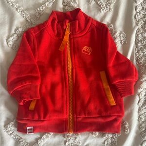 Lego Red Jacket with Orange Detail